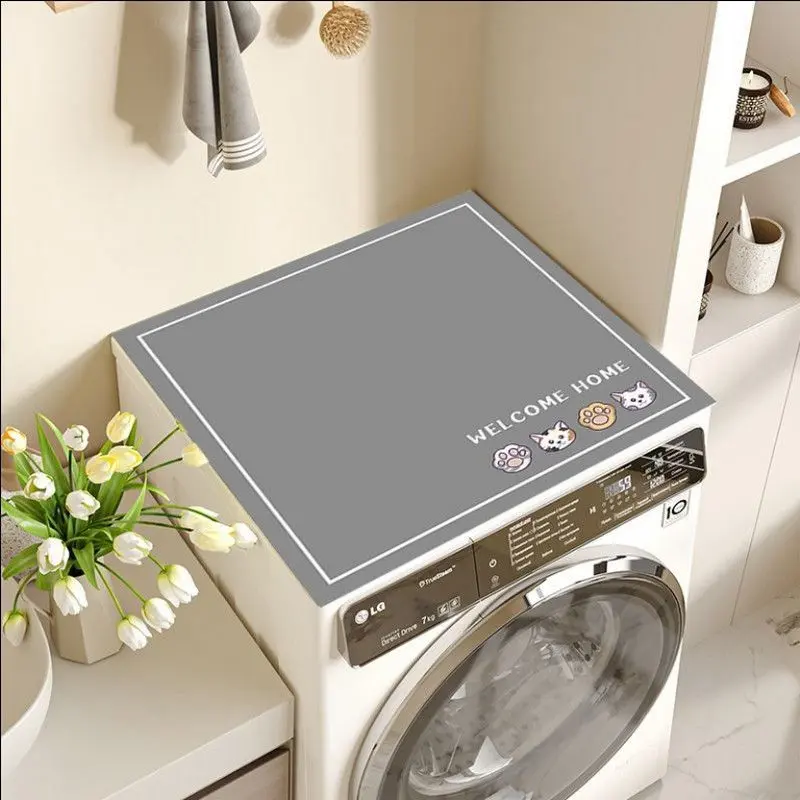 Tấm Lót Nắp Máy Giặt, Phong Cách Cổ Điển Mỹ Thấm Hút, Chống Nắng, Bảo Vệ Mặt Bàn, Thích Hợp Cho Máy Giặt Và Tủ Lạnh Gia Đình, Vải Che Bụi Trên Cùng, Được Đánh Giá Tích Cực Năm 2025 8