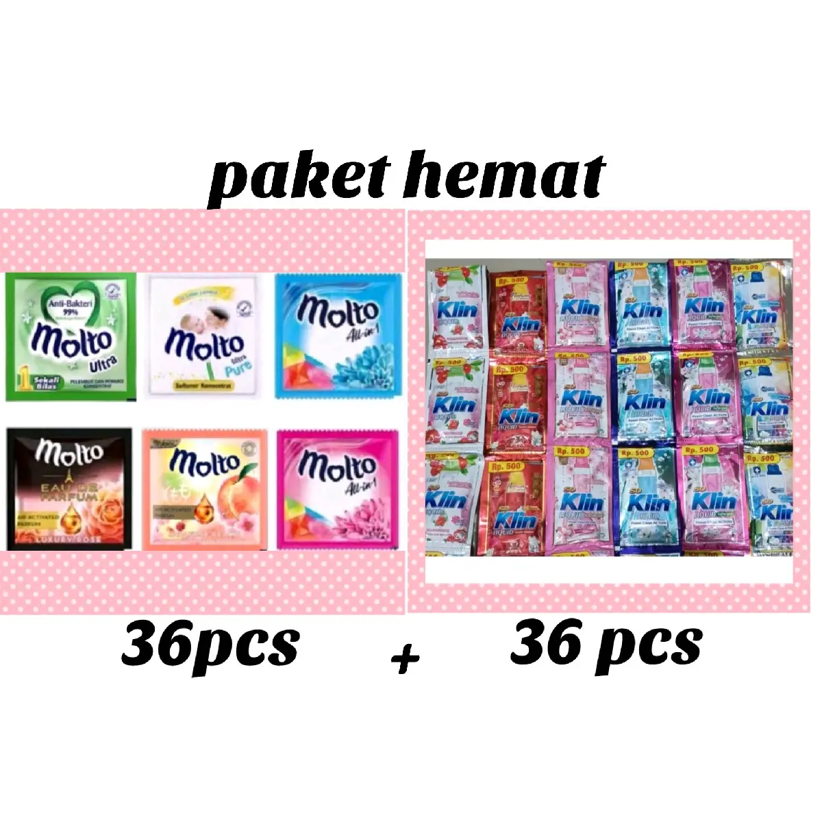 72 pcs soklin liquid + molto|| super wangi|| paket hemat