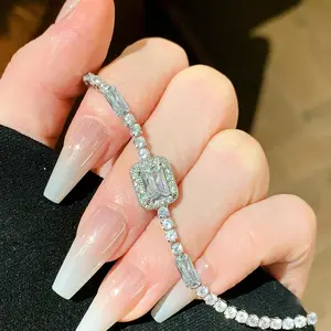 Gelang Tangan Perhiasan Wanita Fashion Aluminium Alloy Permata Elegan - GT-1047