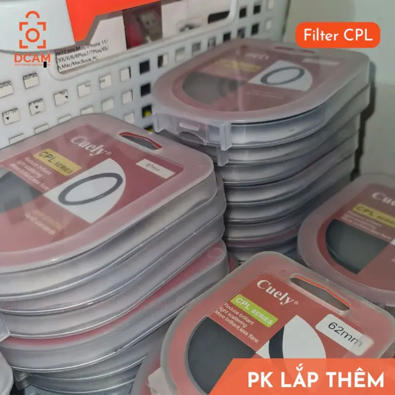 FILTER CPL kính lọc đường kính phi 40,5mm 43mm 49mm 52mm 55mm 58mm 62mm 67mm 72mm 77mm 82mm 6