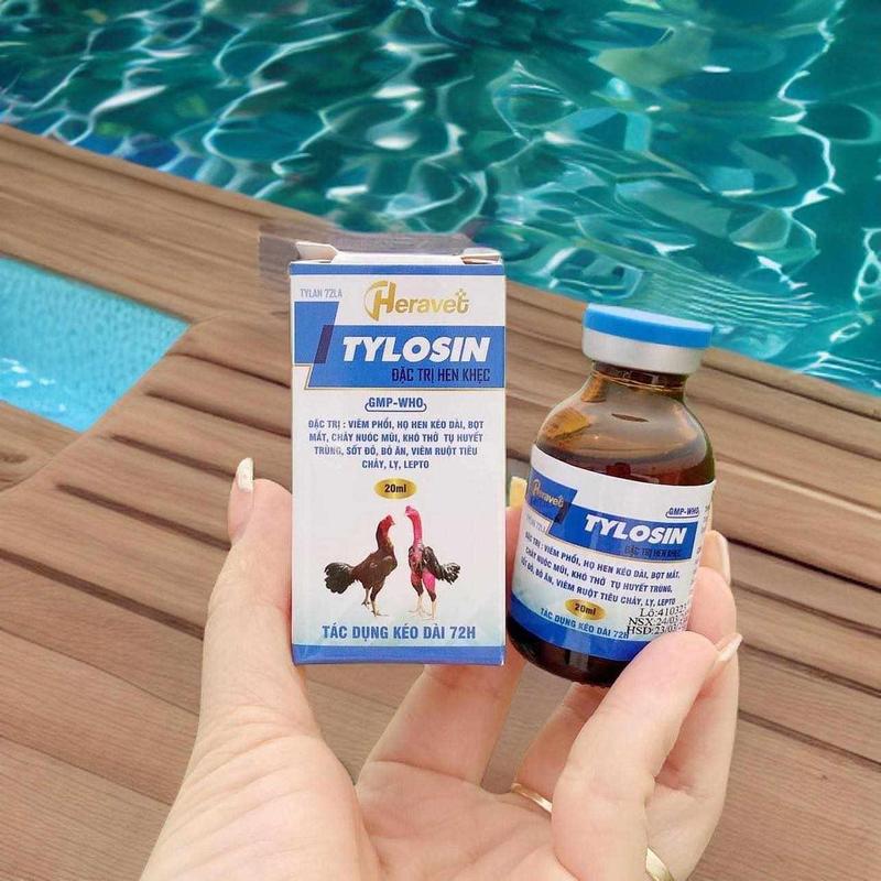 Product Introduction of Tylosin lọ thuốc hen khẹc, khò khè, hen, sưng phù mặt, chảy bọt mắt,.... trên gà chọi, gà cảnh loại chai 20ml 0