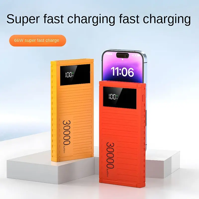 Powerbank 30000 mAh Mini with Fast Charging BH73/PowerBank 30000 mAh Fast Charging Dual Output Dual Input Portable Charger LED Display 4