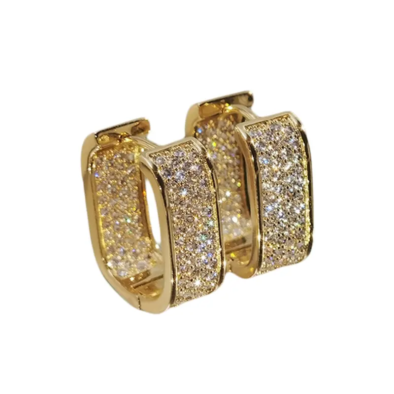 Fashion Contracted Design U Hoop Metal Earrings For Women Girl Wedding Engagement Party Jewelry Gift