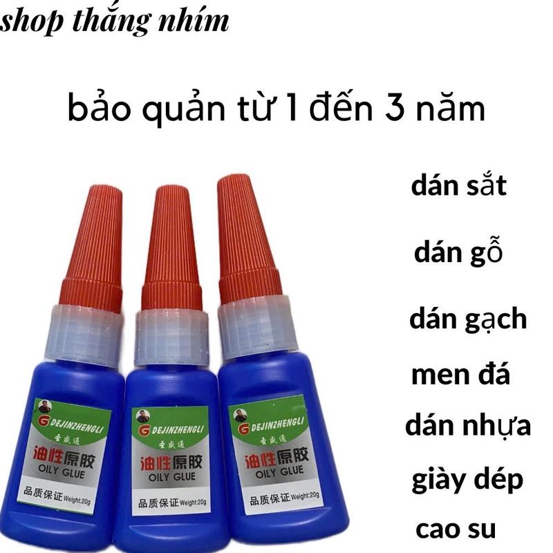 com bô 3 lọ keo OILY GLUE đa năng gấp 50 lần keo 502 0