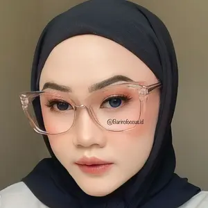 [Paket Box, Lap & Cairan pembersih] Kacamata Cat Eye  Kotak 2001 Fashion Antiradiasi Photocromic Blueray Bluecromic