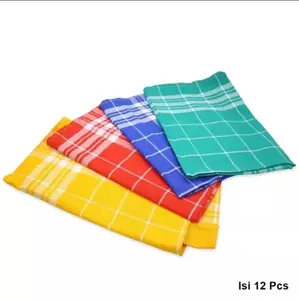 Serbet Kain Lap Delisa Warna Tebal Murah Jumbo Isi 12Pcs atau 1 Lusin polytex serbaguna kain lap serbet dapur