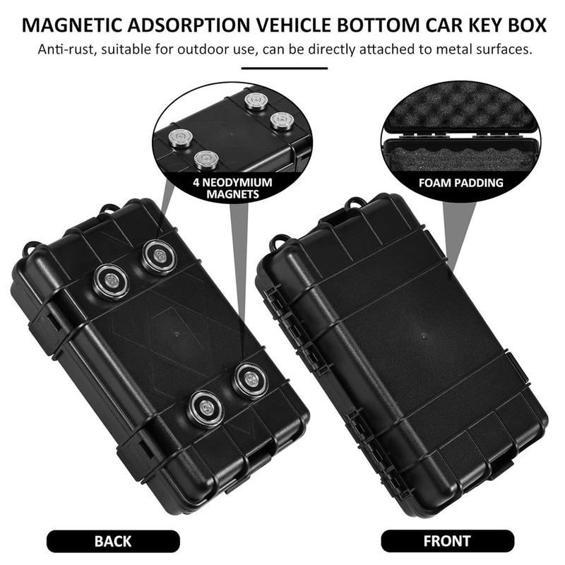 Product Introduction of Magnetic Key Storage Box, Portable Magnet Tool Box, Outdoor Camping Tactics Storage Box, Waterproof Magnetic Storage Box, Universal Car Accessories 4