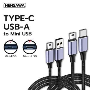 HENSAWA รุ่น PC099-100 สายเคเบิล USB 2.0 ขนาดเล็ก สําหรับกล้องดิจิทัล เครื่องเล่น MP3 MP4 DVR GPS HDD สายกล้องรถยนต์ miniusb