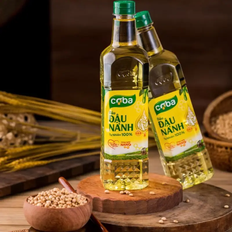 Dầu đậu nành Coba nguyên chất, giàu omega 3 6 9 tốt cho tim mạch - dung tích 1L