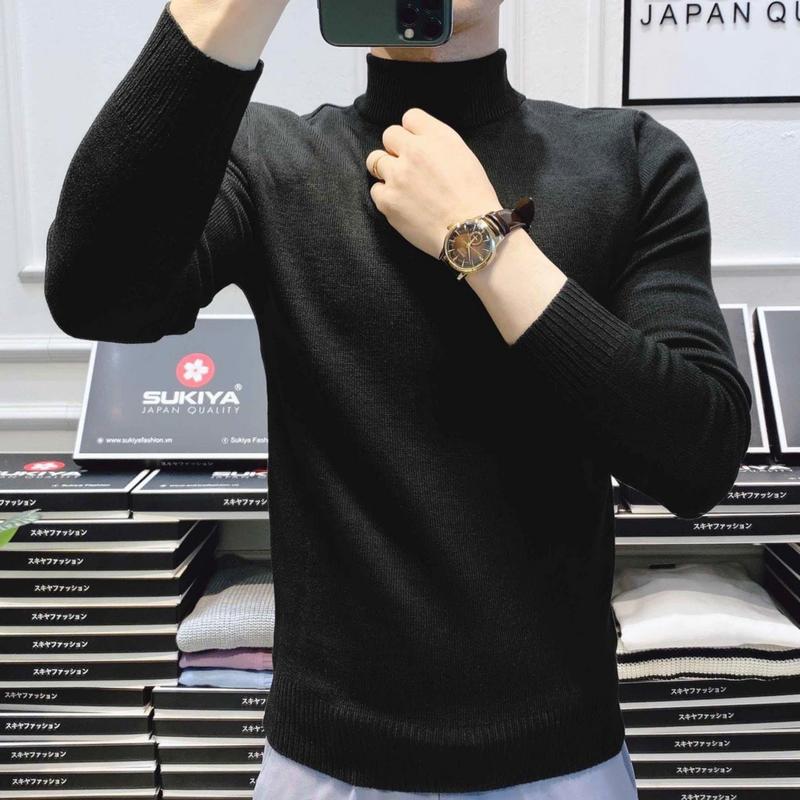 Áo len nam cổ lọ form body len xịn mềm mịn chống xù tôn dáng Menswear Nhung 0