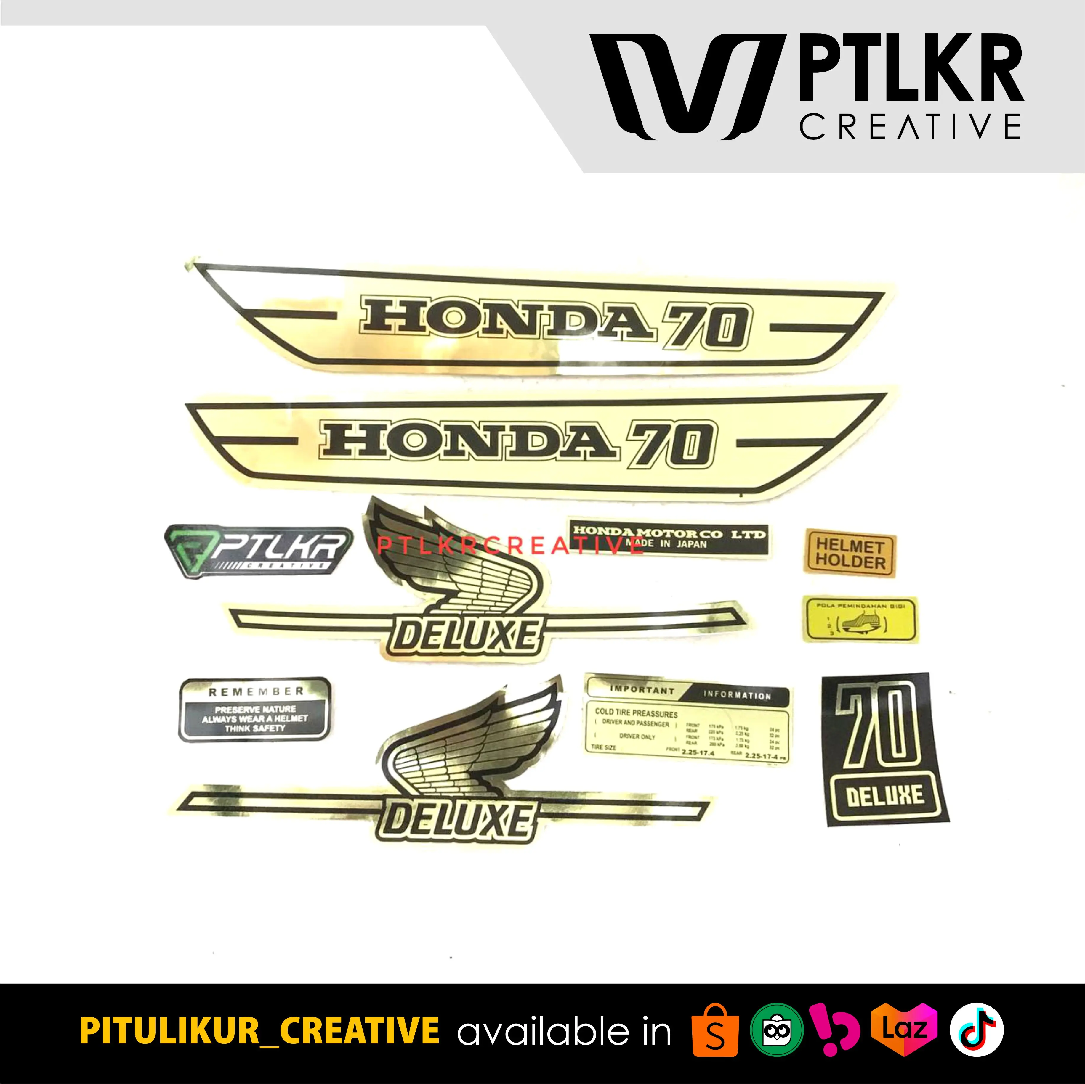Striping Stiker Honda C70 Gold Series