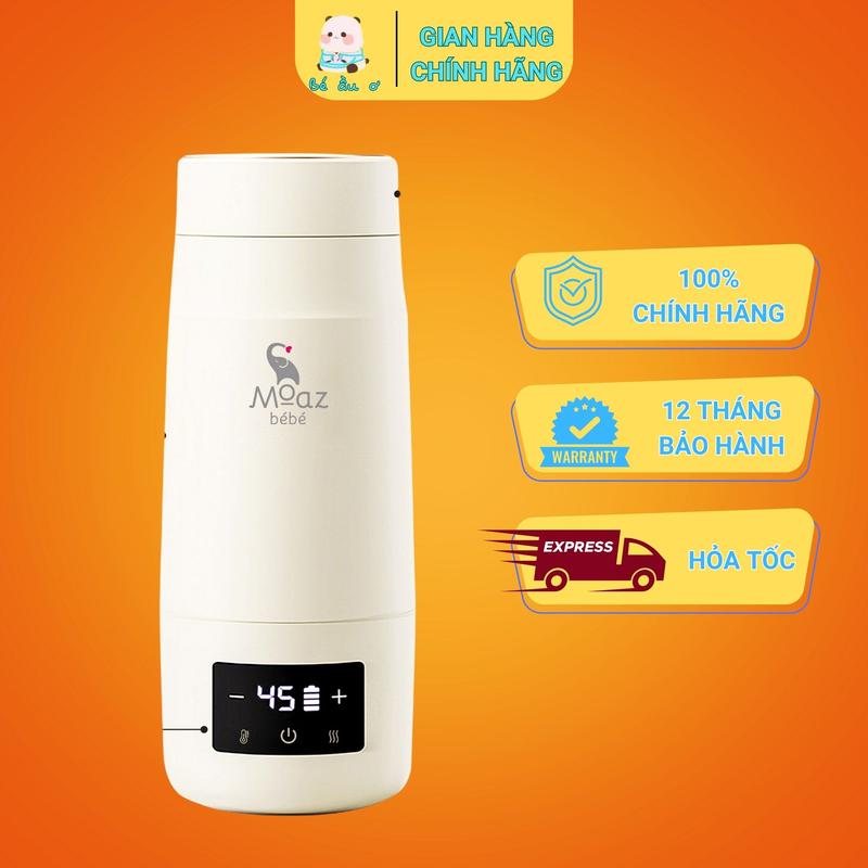 Bình đun nước pha sữa di động moaz bé bé MB058 bình giữ nhiệt pha sữa cho bé 70 độ C binh ham nuoc pha sua binh dun di dong moazbebe