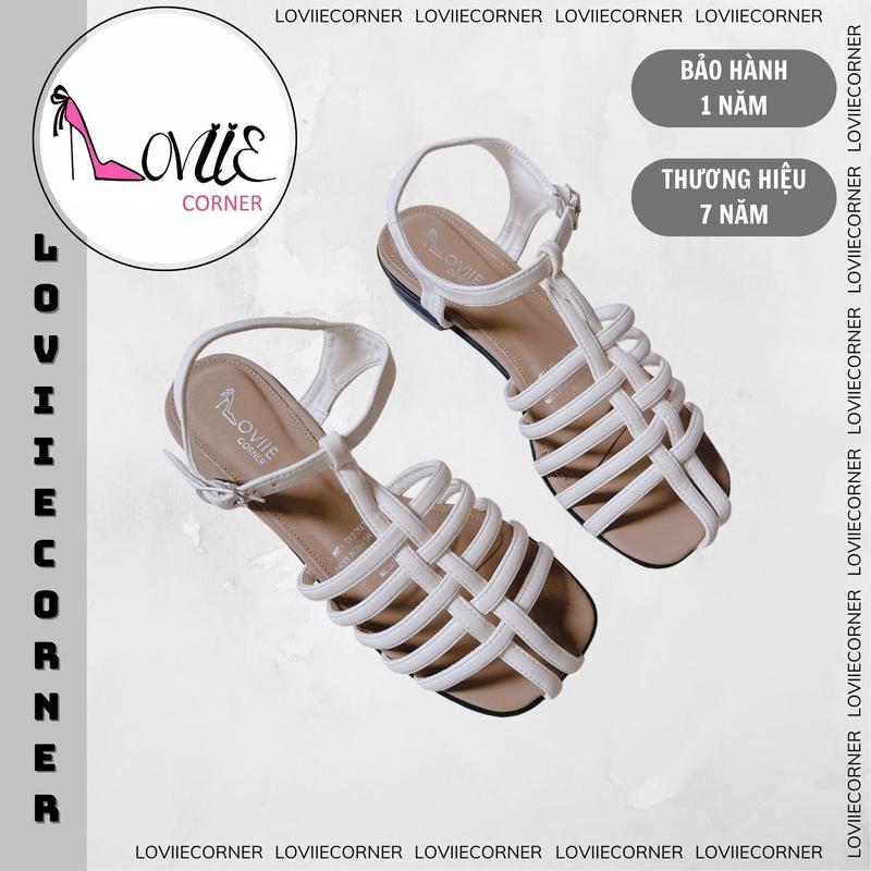 LOVIIECORNER - SANDAL RỌ QUAI MẢNH HỞ HẬU CÀI CÁCH ĐIỆU PHỐI QUAI ĐAN RỌ - GIÀY THỜI TRANG NỮ HIỆN ĐẠI 2 PHÂN - S240416
