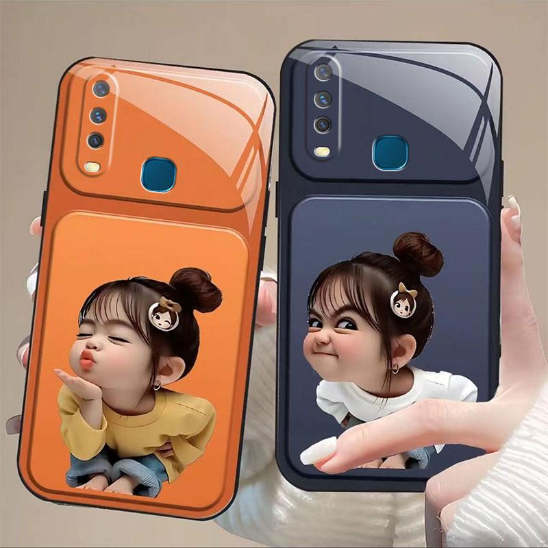 เคสโทรศัพท์, สำหรับ VIVO Y17, Y15, Y12, VIVO Y11 2019, Y12i, U3X, U10, Y3S 2020, การ์ตูนน่ารัก, ปกปิ