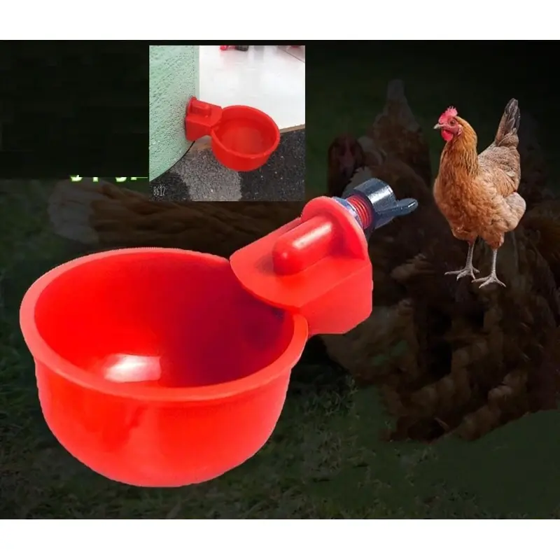 Máng Nước Tự Động Cho Gà, Vịt, Chim Gia Cầm - Cốc Nước Gắn Xô Tiện Lợi Chất Liệu PVC Cao Cấp