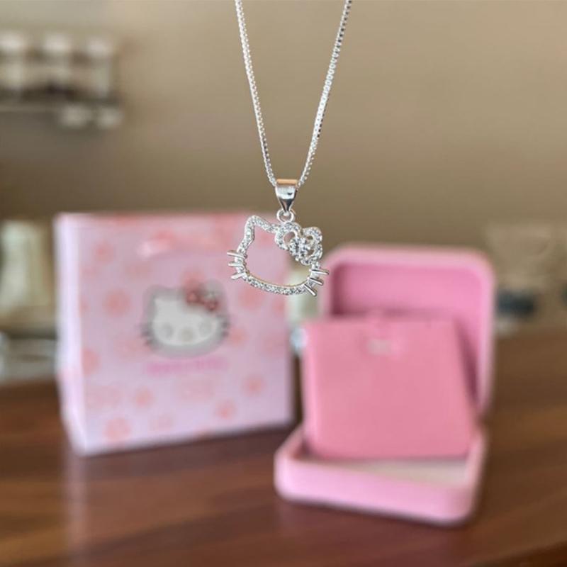 Vòng Cổ Hello Kitty, Mặt Dây Chuyền Ngọt Ngào Và Đáng Yêu, Dây Chuyền Xương Đòn, Dành Cho Bạn Gái, Quà Tặng Đi Bộ, Bán Chạy, Thích Hợp Làm Quà Sinh Nhật, Nữ 2