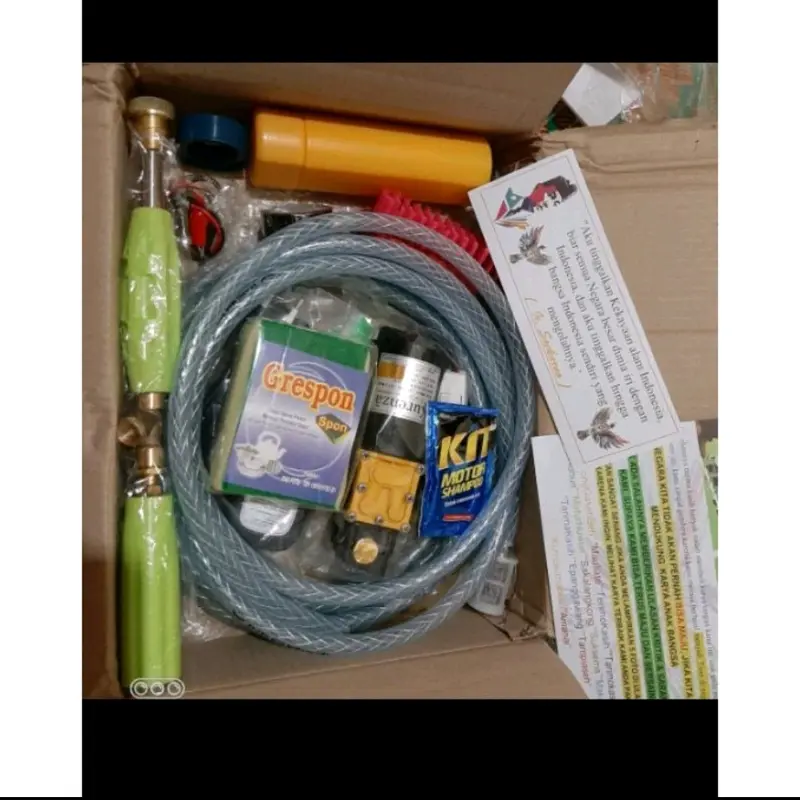 Bisa Mode Kasar & Kabut Mesin Terbaru 340psi 100W 23.4 bar 8lpm Alat Cuci Motor ADAPTOR FREE 6