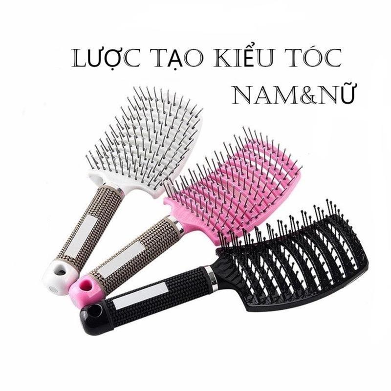 Lược Gỡ Rối , Tạo Phồng Tóc , Lược Sấy Tạo Kiểu Tóc Hình Bán Nguyệt Dùng Cho Nam Và Nữ