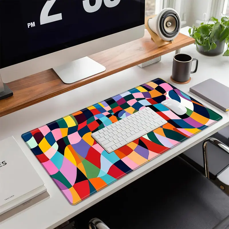 Abstract Colorful Pattern Mouse Pad, Rectangle Gaming Mouse Pad, Non-Slip Mousepad, Office Desk Keyboard Mouse Mat for Home Office Game Room Desk 5