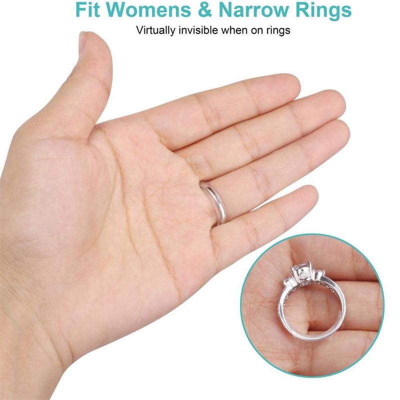 Ring Size Adjuster, Invisible Ring Size Adjuster for Loose Rings, Ring Adjuster Fit Any Rings, Assorted Sizes of Ring Sizer 6