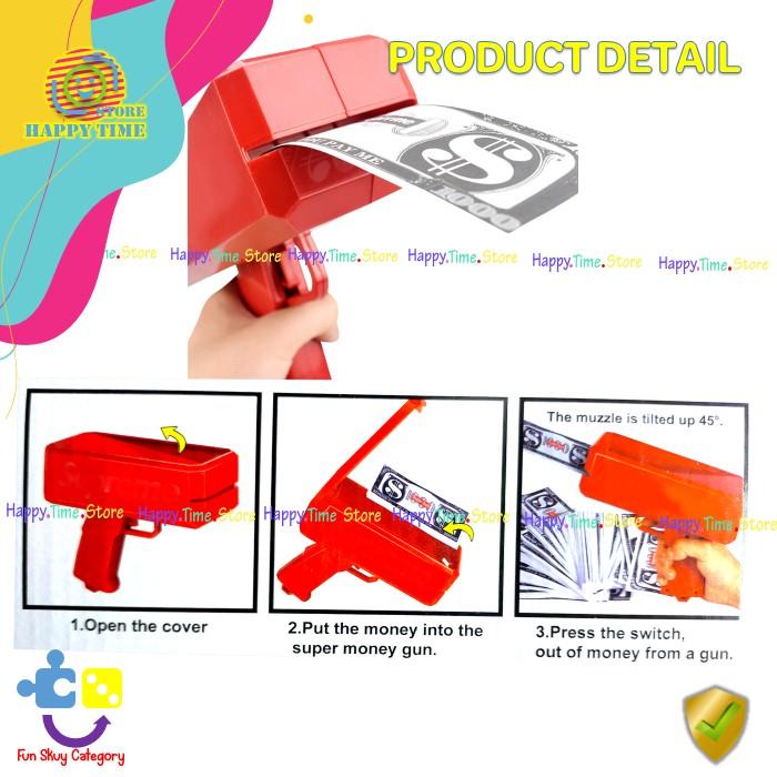Mainan Tembakan Money Uang Bonus 100 Lembar Uang