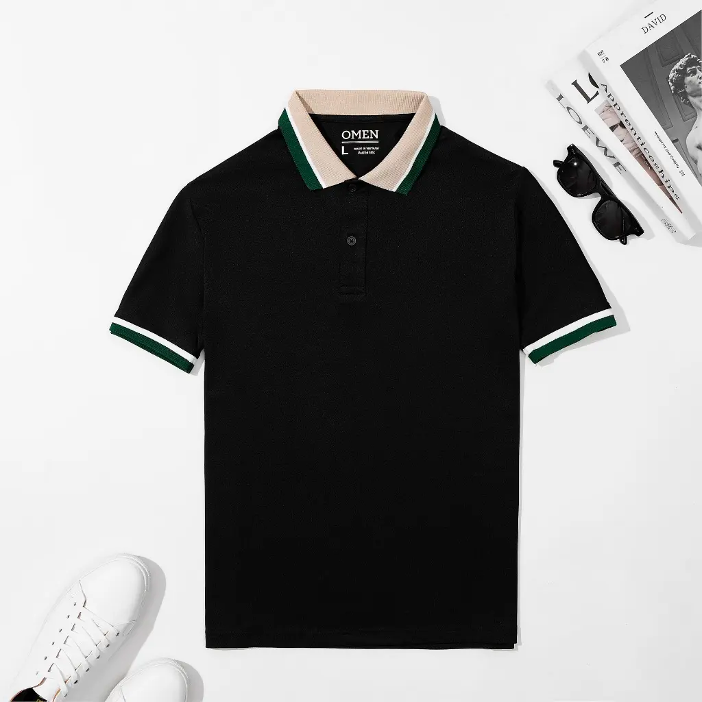 Áo thun nam Omen  OMP3 basic vải cá sấu Poly cao cấp co giãn, thấm hút mồ hôi tốt thanh lịch, sang trọng Menswear Polo Shirt