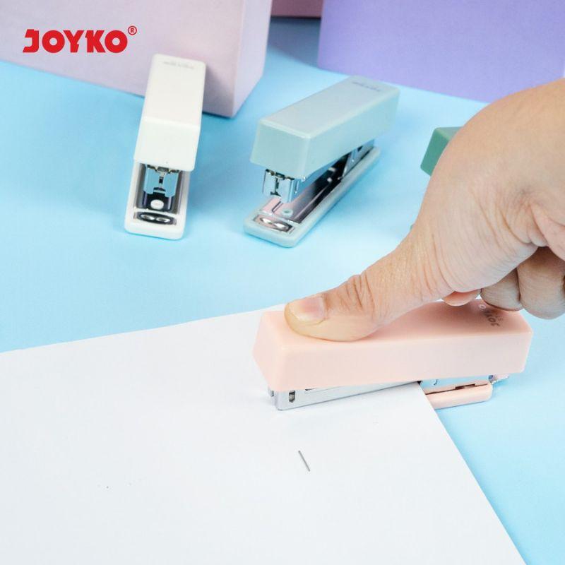 STAPLER WARNA PASTEL JOYKO ST-15 | STAPLES MENGGUNAKAN ISI KECIL NO.10 | JEPRETAN | PENJEPIT KERTAS SEDANG SOFTCOLOR 6