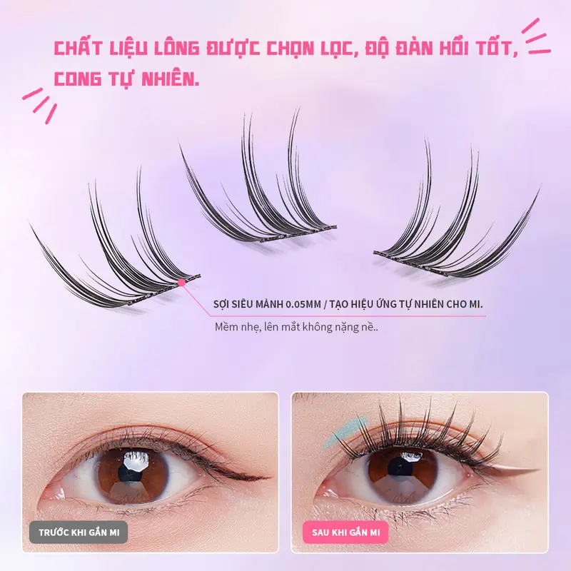 { Không sẵn keo dùng keo rời }[ĐỘC QUYỀN LIVESTREAM] [TẶNG NHÍP] [MI CẦN TRA KEO] Lông mi giả Apumer mắt búp bê Barbie 10 hàng hách mắt to tròn 5