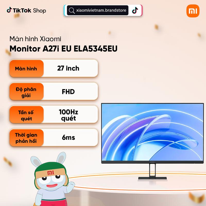  Màn hình máy tính Xiaomi Monitor A27i EU ELA5345EU - Trải nghiệm giải trí và làm việc mượt mà 