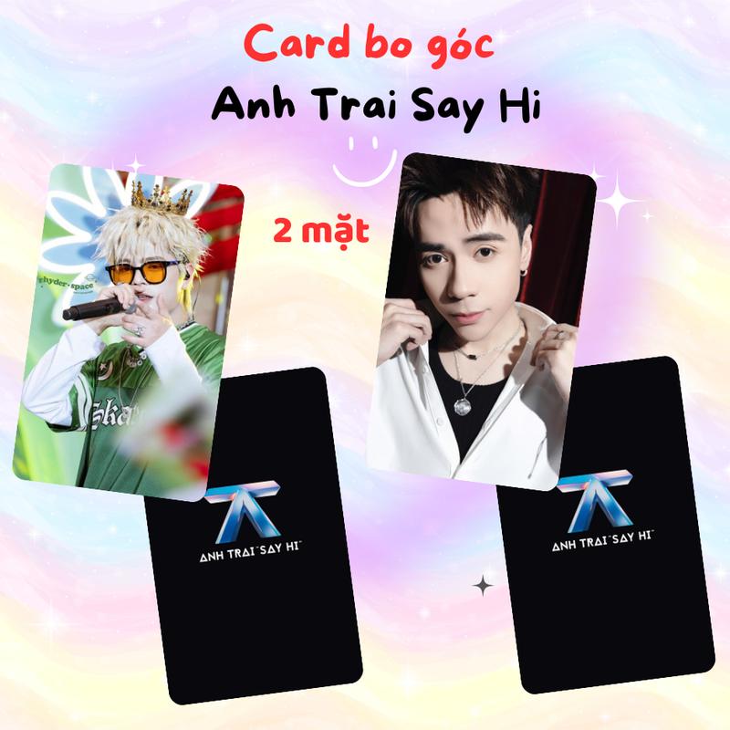 SET 10 card bo góc 2 mặt anh trai say hi size 5.5x9