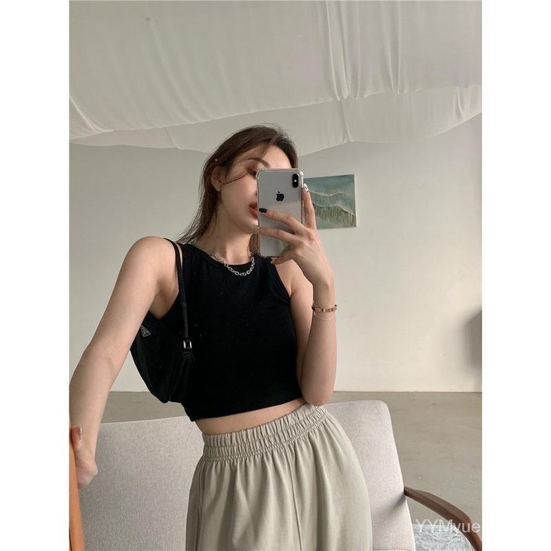 Áo croptop ba lỗ thun tăm 0