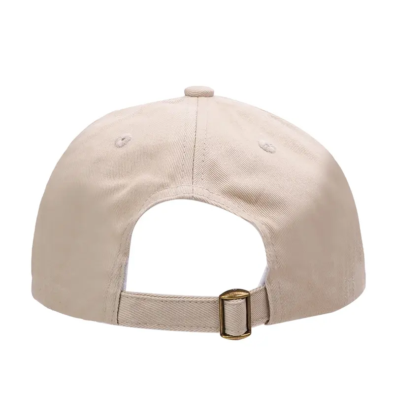 OHSOME Topi Baseball Teks Amerika Retro Putih Khaki Mostorhata 3