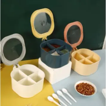 HOKEE - KOTAK BUMBU 4 IN 1 DAPUR SEKAT 4 SET SENDOK 4PCS BESAR SERBAGUNA 0