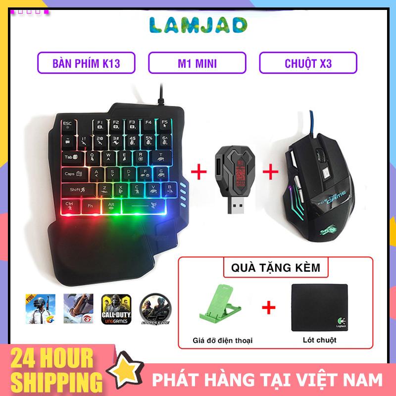 Bộ chuyển đổi chơi game M1 Mini  PUBG Mobile, Free Fire, FREE SHIP giá tốt HỌC SINH -SINH VIÊN nguyên Combo  Meiying 5 món -LAMJAD STRORE  Bluetooth Chơi Điện Tử Joystick bugha  keyboard bàn  phím thoại máy  tính Phụ Kiện