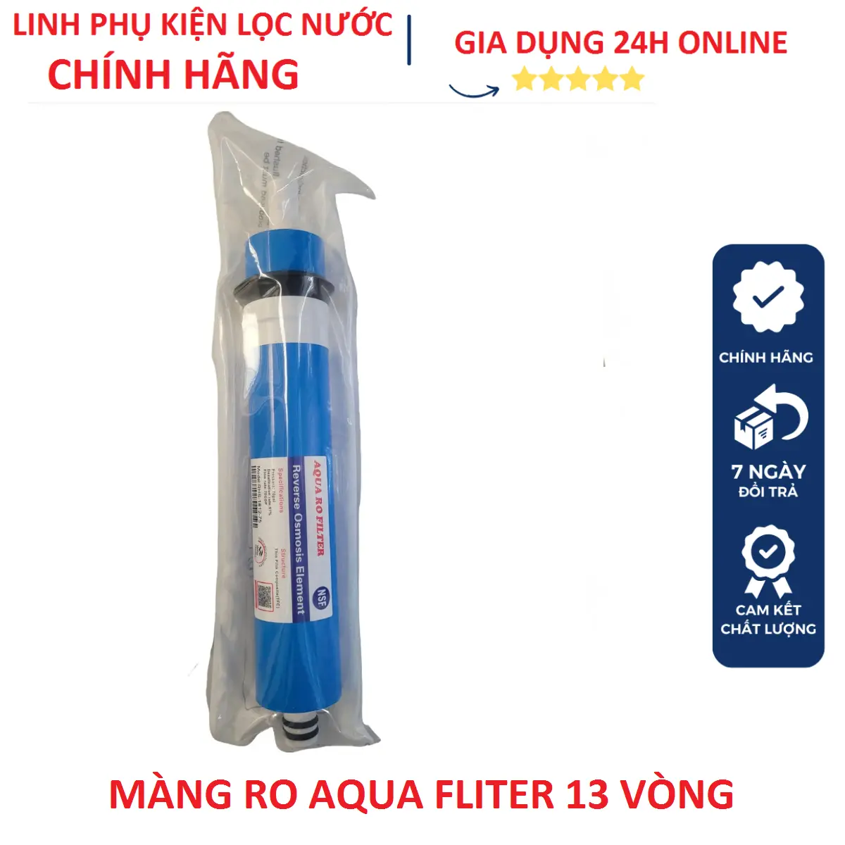 Lõi số 4 Màng RO AQUA RO FILTER 13 vòng dùng cho các loại máy lọc nước RO