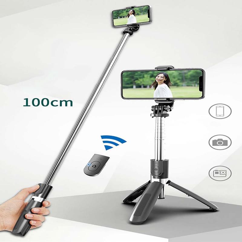 Gậy Chụp Ảnh Tripod Điện Thoại  Selfie Bluetooth Cầm Tay 3 Chân Có Đèn Điều Khiển Từ Xa Mini Đa Năng Chắc Chắn Phụ Kiện