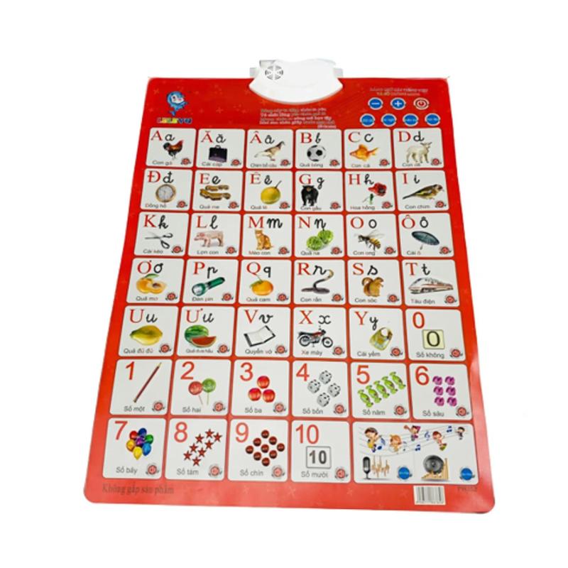Bảng chữ cái và chữ số tiếng Việt điện tử treo tường cho bé