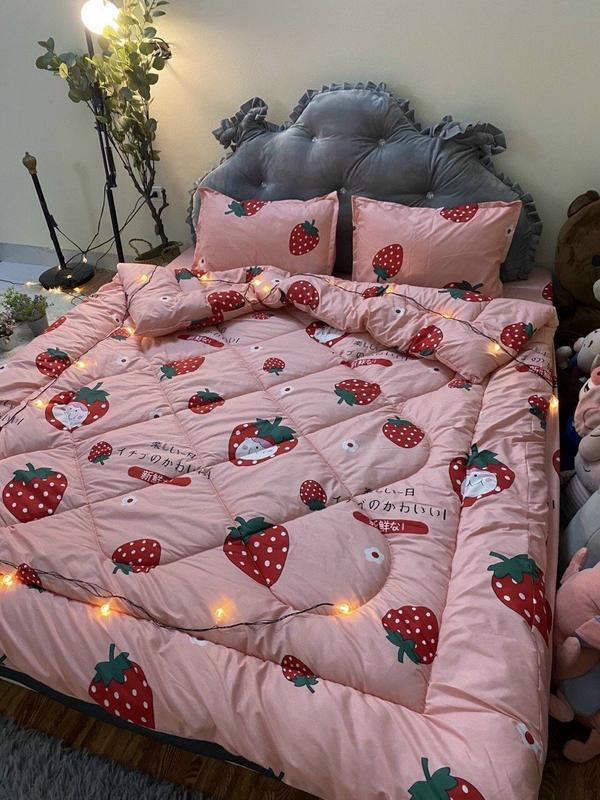 Full Set Chăn Phao 5 Món Ga Gối Poly Chăn Bông Dâu Nhật Như Hình Loại Bông Dày Đắp Mùa Đông Ấm Giá rẻ