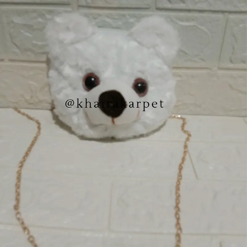 TAS SELEMPANG KEPALA TEDDY BEAR MINI / TAS SELEMPANG ANAK-ANAK MURAH 3