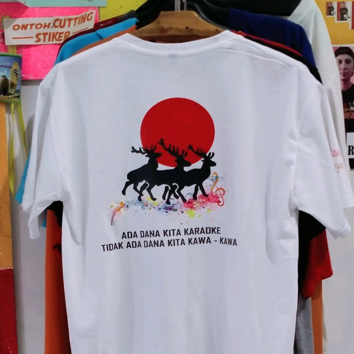 kaos top Kawa Kawa karaoke Santai Sablon