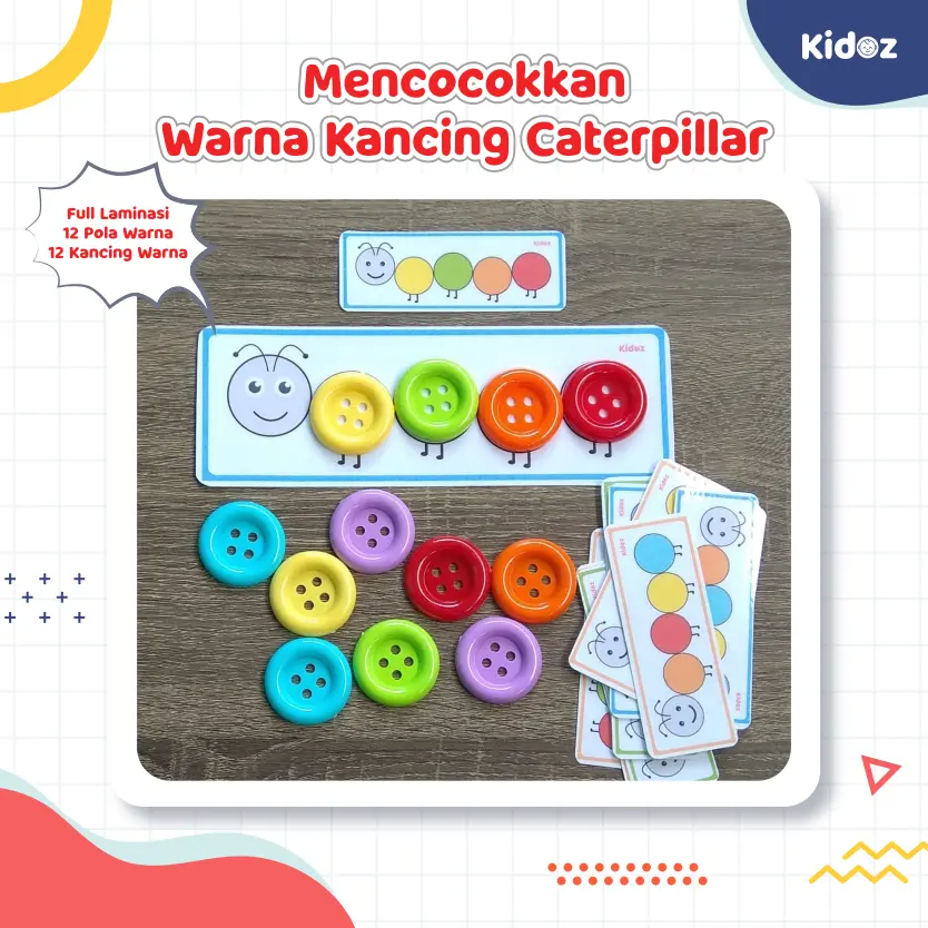 Mainan Mencocokkan Warna Kancing Toys Toys