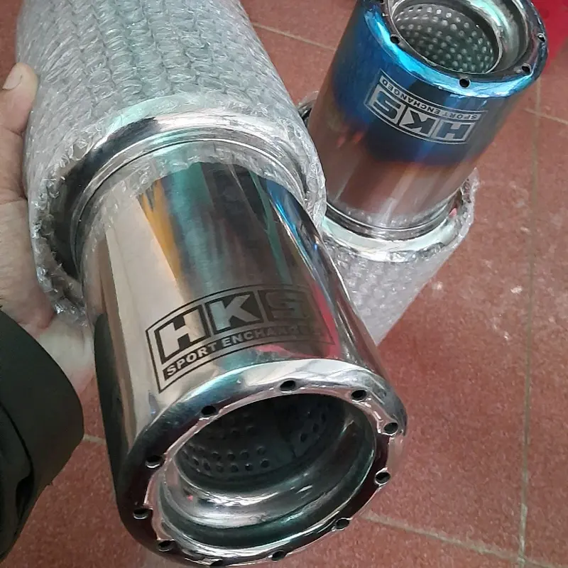 knalpot mobil hks racing GRONEL FULL STAINLESS, full bass bulet, adem, & halus .rainbow,blue ,titan,avanza,xenia,agya,calya,brio,zygra,jazz,mobilio,luxio 2