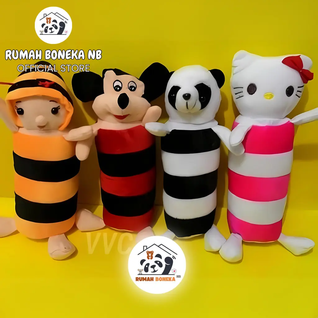 Boneka Guling Mini Karakter Lucu Murah - Velboa tinggi 30cm - Dolls, Toys