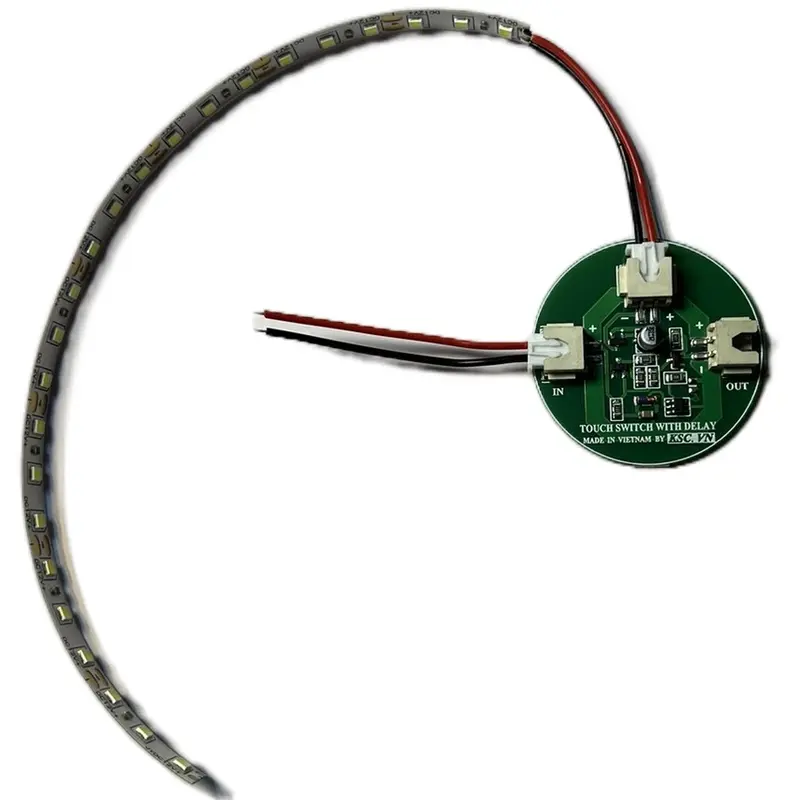 Mạch công tắc cảm ứng ( mẫu mới) điều khiền đèn có độ trễ kèm led và dây 1