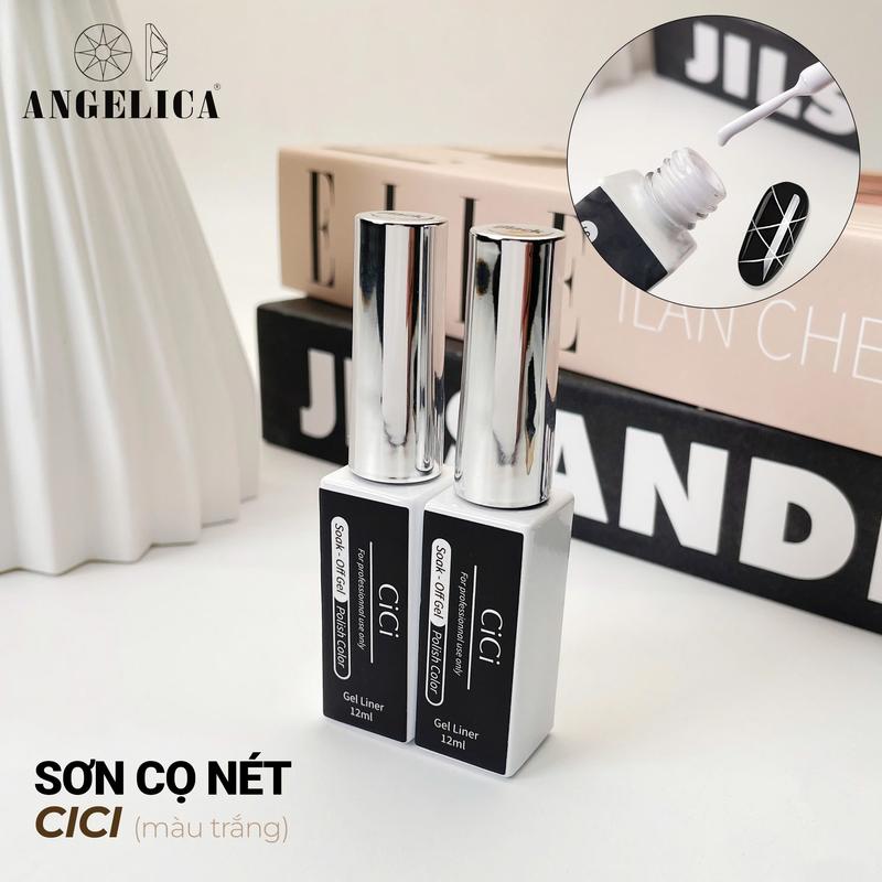Sơn Gel Cọ Nét Đen Trắng, Gel Vẽ Mó.ng Sắc Nét, Phụ Kiện Làm Nail Cao Cấp ANGELICA Nữ Women