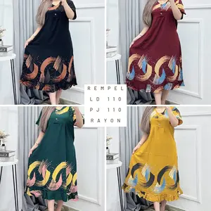 Daster Rempel A Motif Coret Dress Busui Dress Remaja
