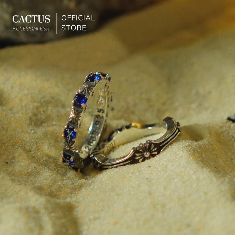 Nhẫn họa tiết Chrome Hearts thiết kế Unisex cá tính nam nữ, bản mảnh cách điệu, thép titan không gỉ - Cactus Accessories