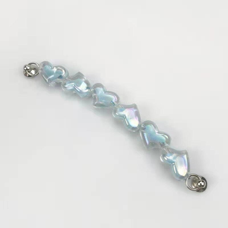 Product Introduction of Jibbitz Charms Shoes Decoration Accessories Shoes Light Color 13cm Pearl Chain Acrylic Star Chain Button for Hole Rubber Shoes 21
