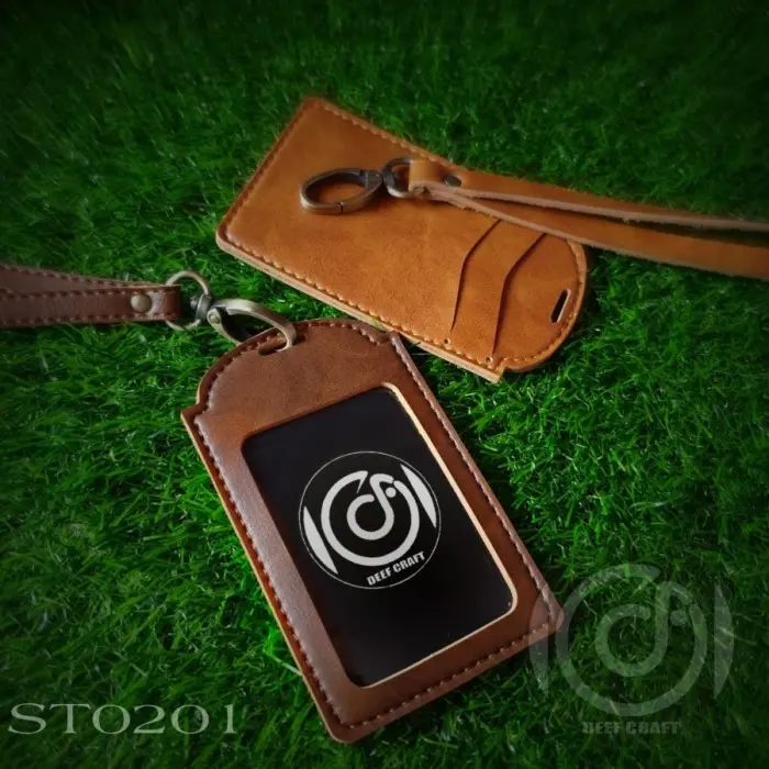 Name Tag Id card holder / name tag kulit / ID Card holder Kulit