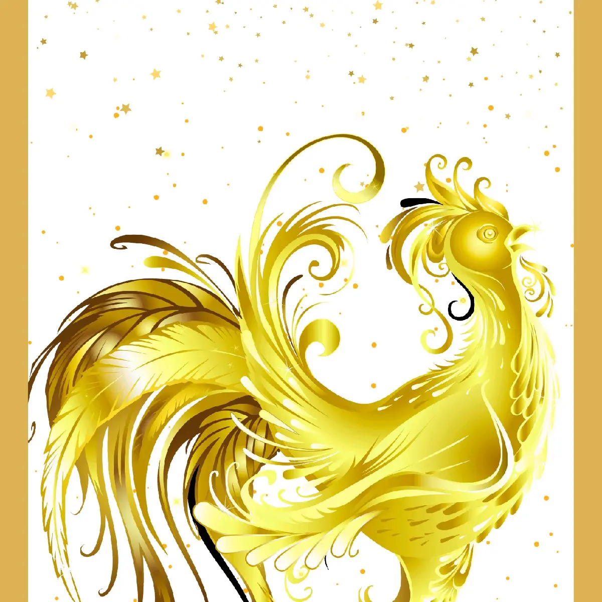 GOLD DESIGN LAMINATED WALL DECOR A4 SIZE